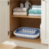 Beldray LA00000152EU7  40L Collapsible Laundry Basket, White/Blue