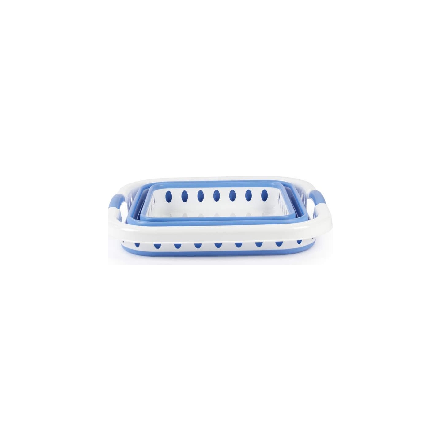 Beldray LA00000152EU7  40L Collapsible Laundry Basket, White/Blue