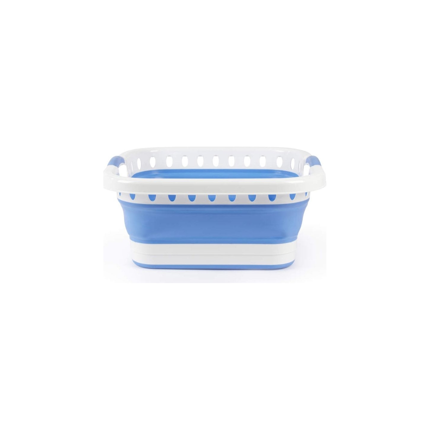 Beldray LA00000152EU7  40L Collapsible Laundry Basket, White/Blue