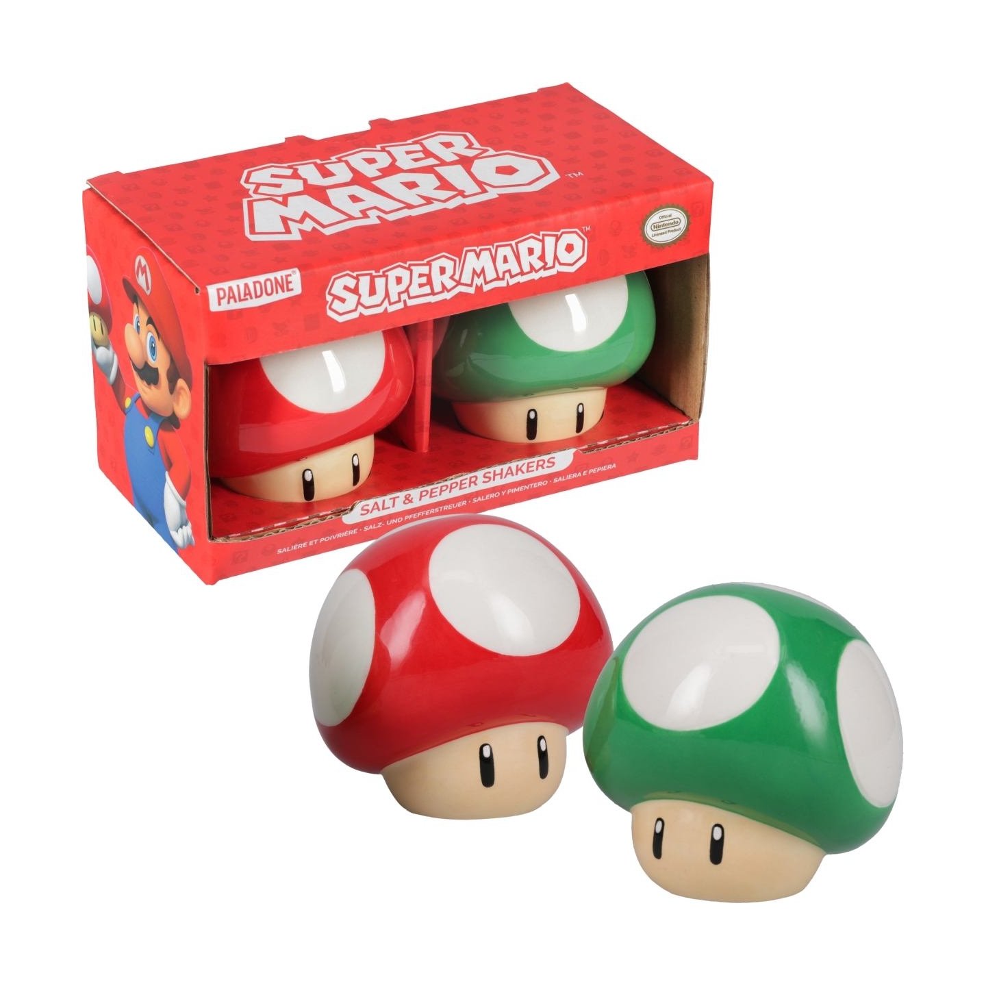 Paladone Super Mario Mushroom Salt and Pepper Shakers