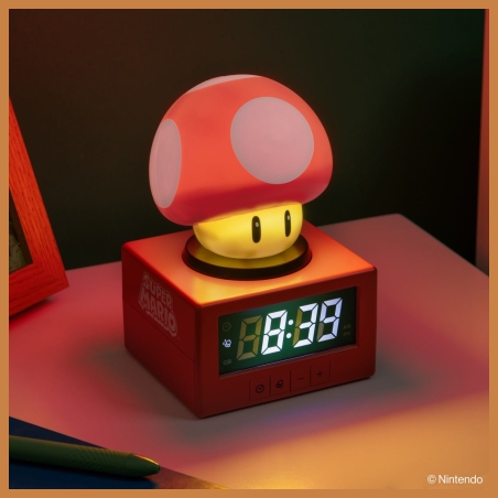 Paladone Super Mario Super Mushroom Icon Alarm Clock