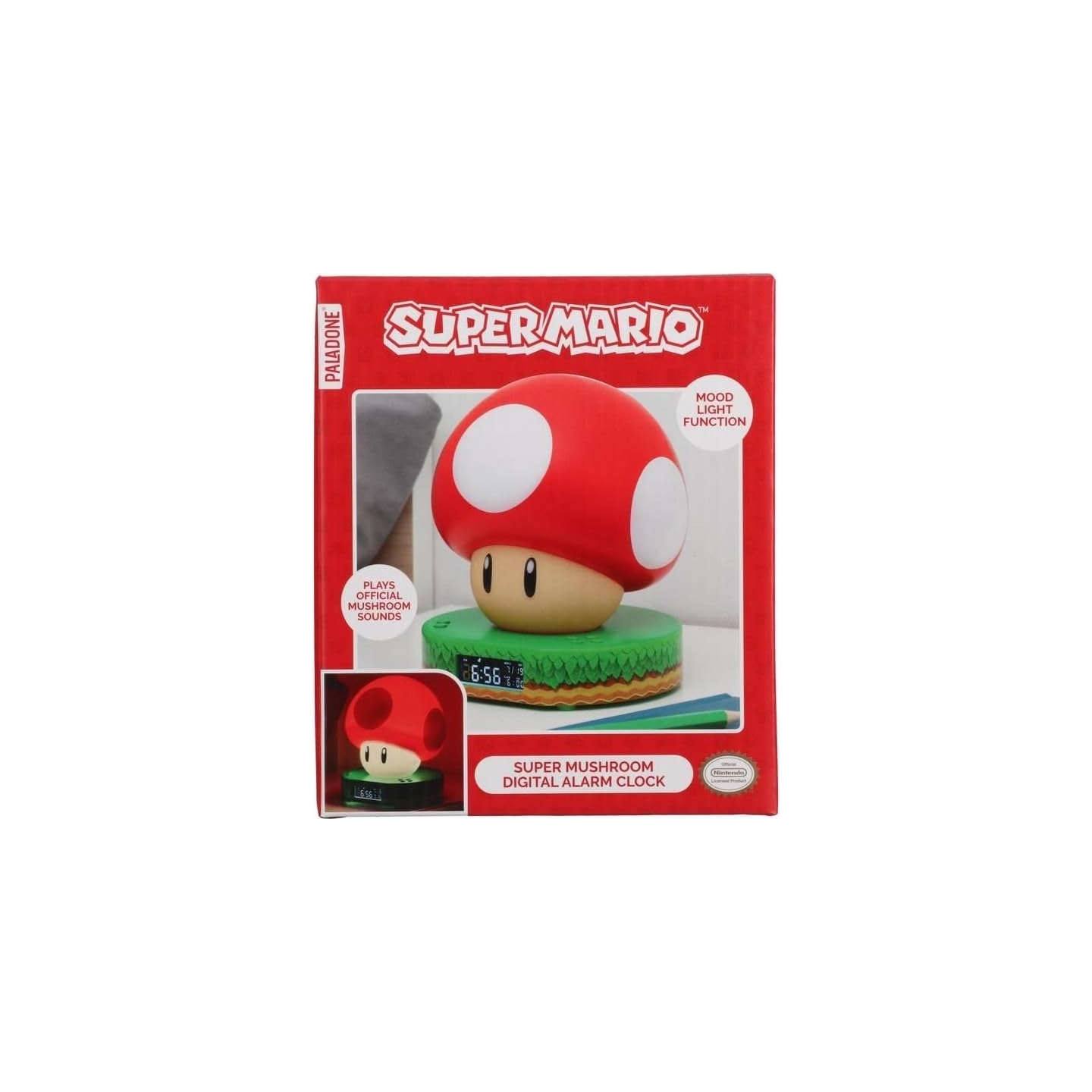 Paladone Super Mushroom Digital Alarm Clock