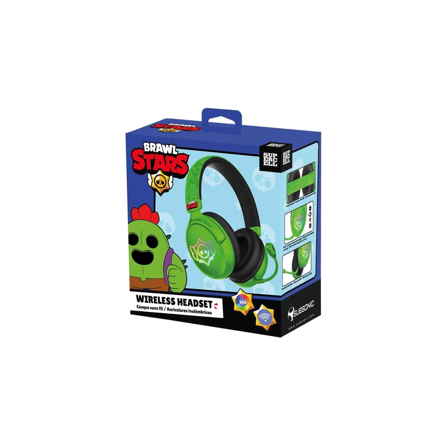 Subsonic Wireless Gaming Headset Brawl Stars Skull