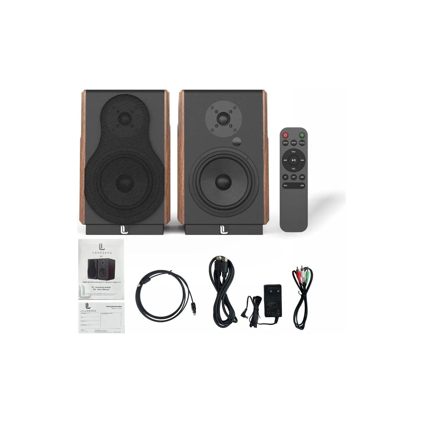 Laudberg M1 bookshelf speakers 2.0 for TV 120W