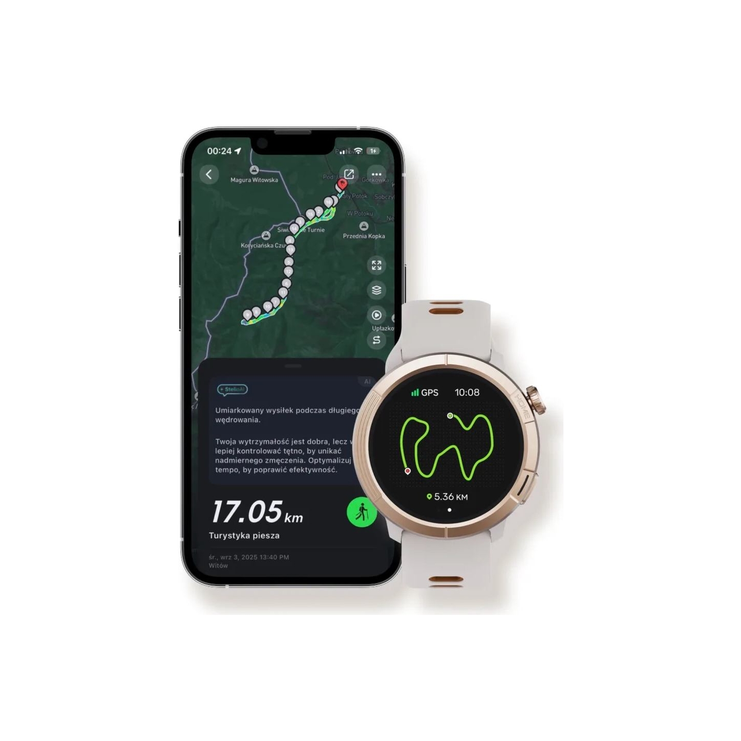 Stelio STSWA102GT Activ Pro GPS 46mm Gold Titanium