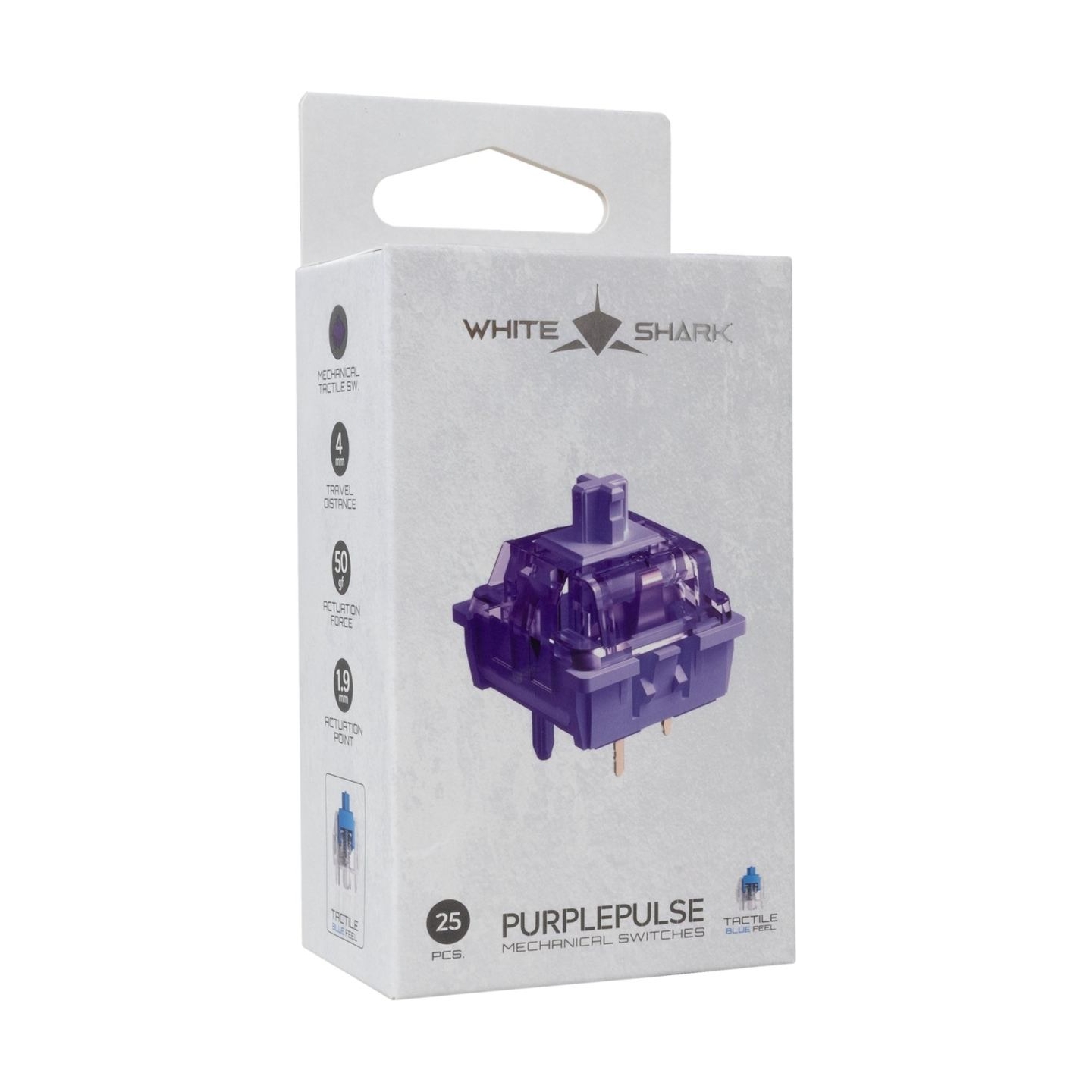 White Shark Purplepulse Mechanical Switches 25 pcs.
