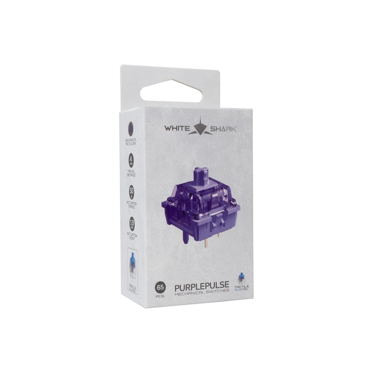 White Shark Purplepulse Mechanical Switches 65 pcs.