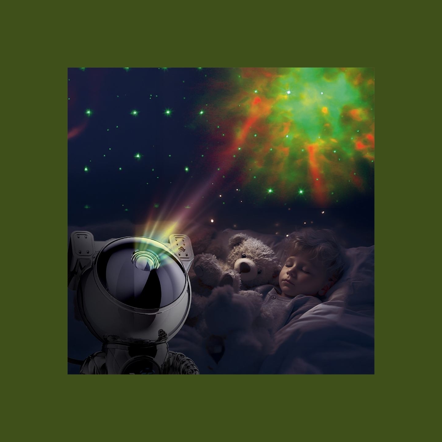 Hawk HW-STAR02 Astronaut Star Projector with Clock Ghrome Edition