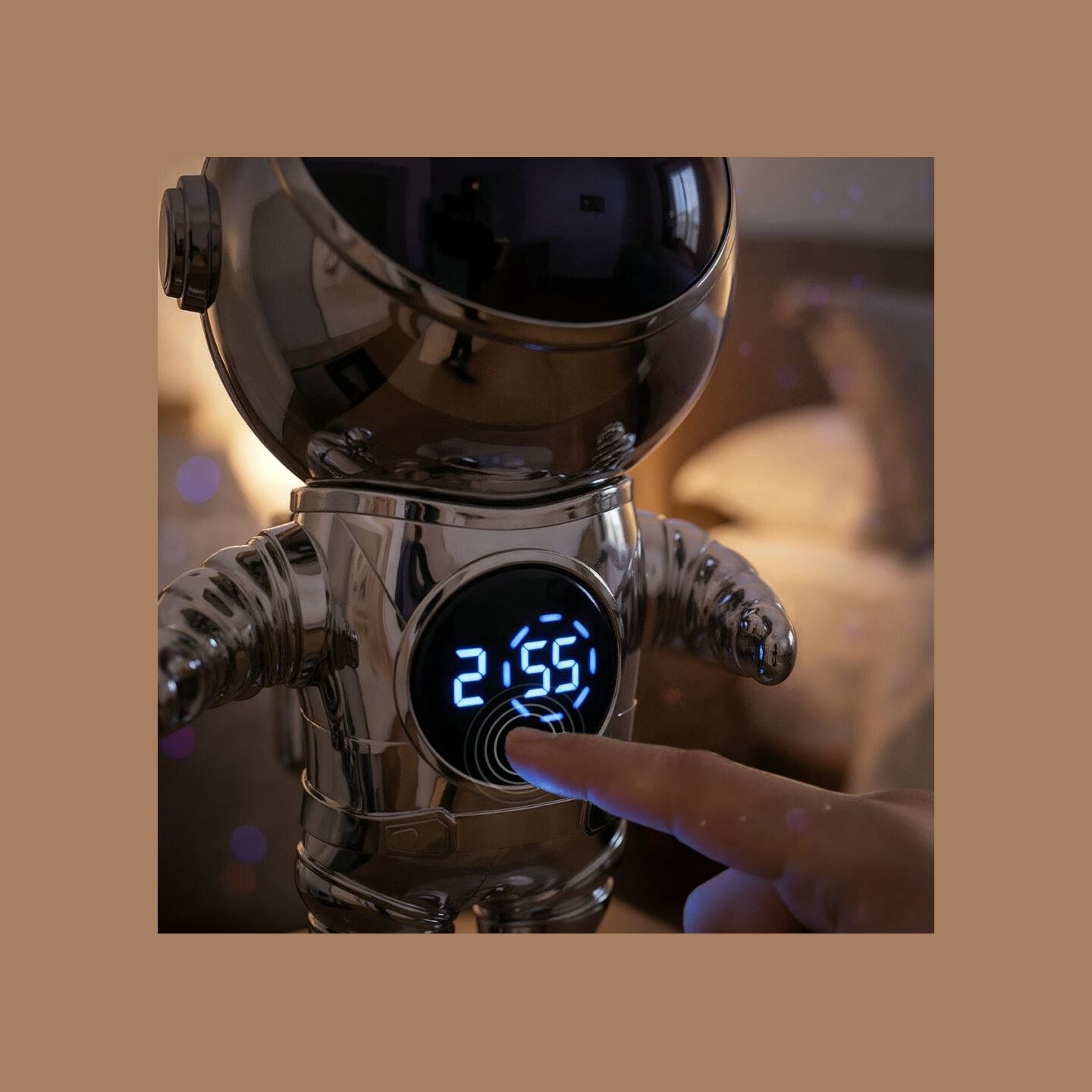 Hawk HW-STAR02 Astronaut Star Projector with Clock Ghrome Edition