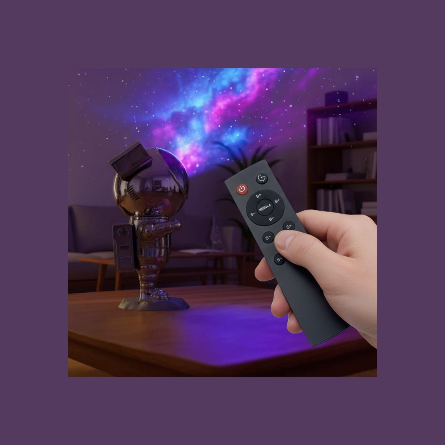 Hawk HW-STAR02 Astronaut Star Projector with Clock Ghrome Edition