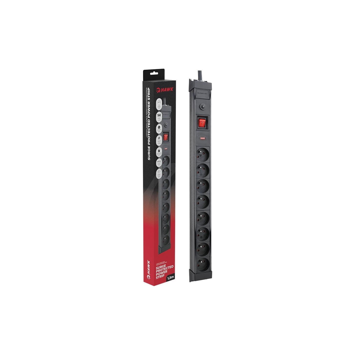 Hawk HWPS801BK 1,5m