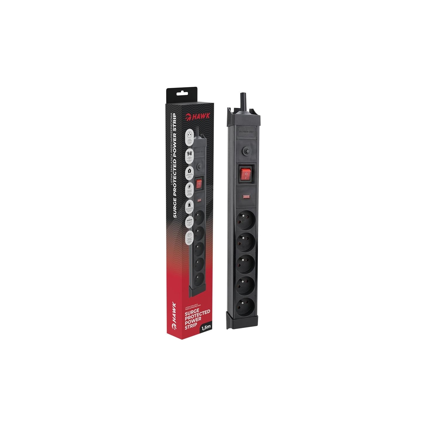 Hawk HWPS502BK 1,5m
