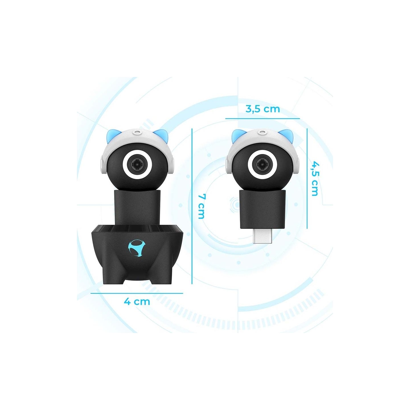 Subsonic Playcam 1080 2in1 HD Mini Camera For Nintendo Switch 2 Light Blue