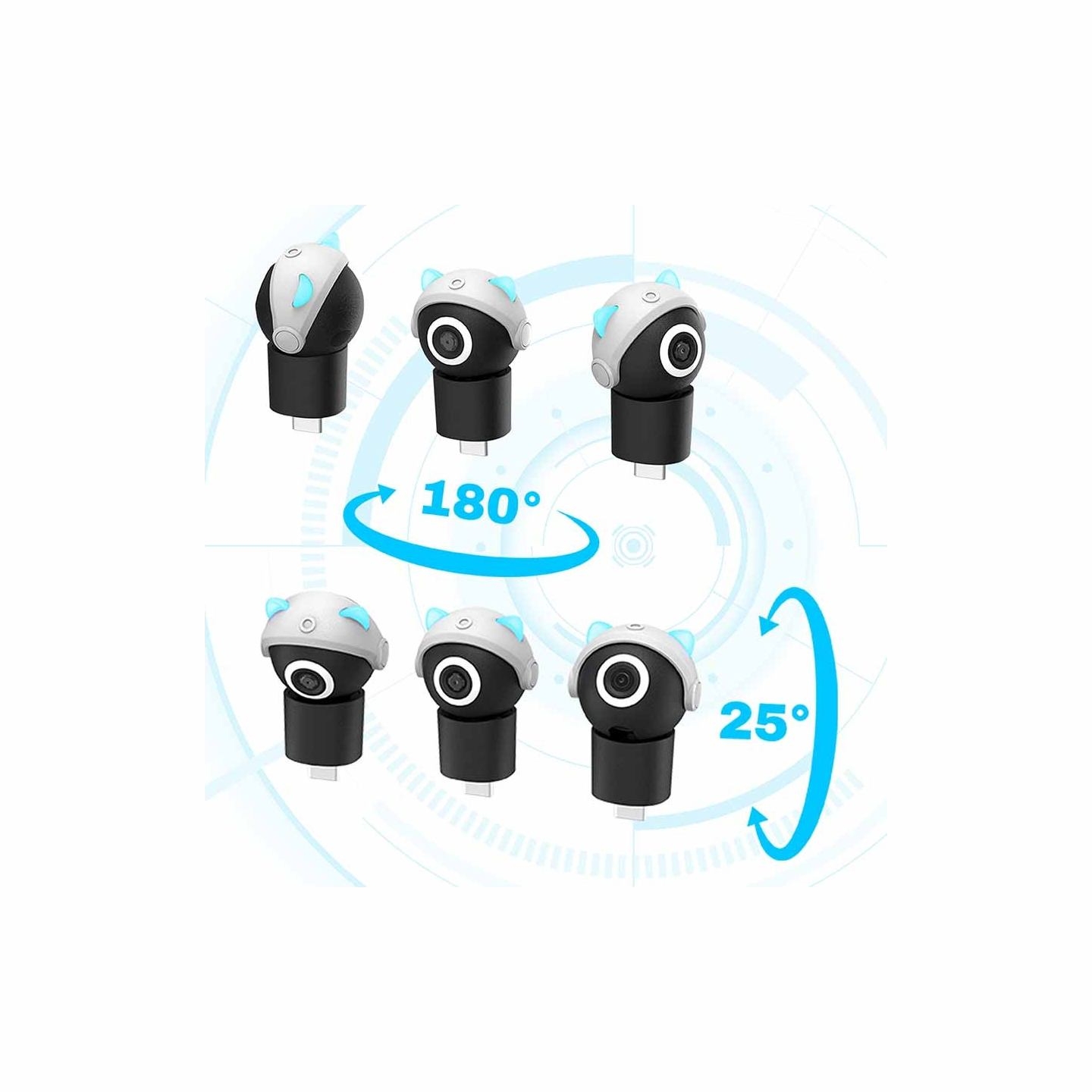 Subsonic Playcam 1080 2in1 HD Mini Camera For Nintendo Switch 2 Light Blue