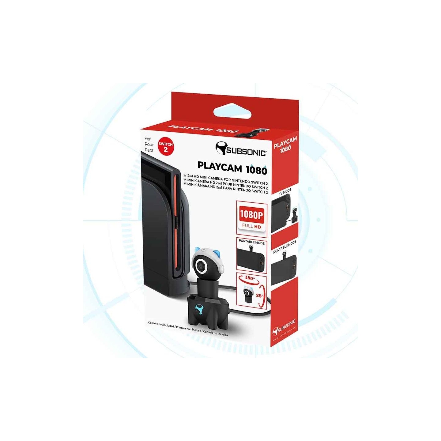 Subsonic Playcam 1080 2in1 HD Mini Camera For Nintendo Switch 2 Light Blue