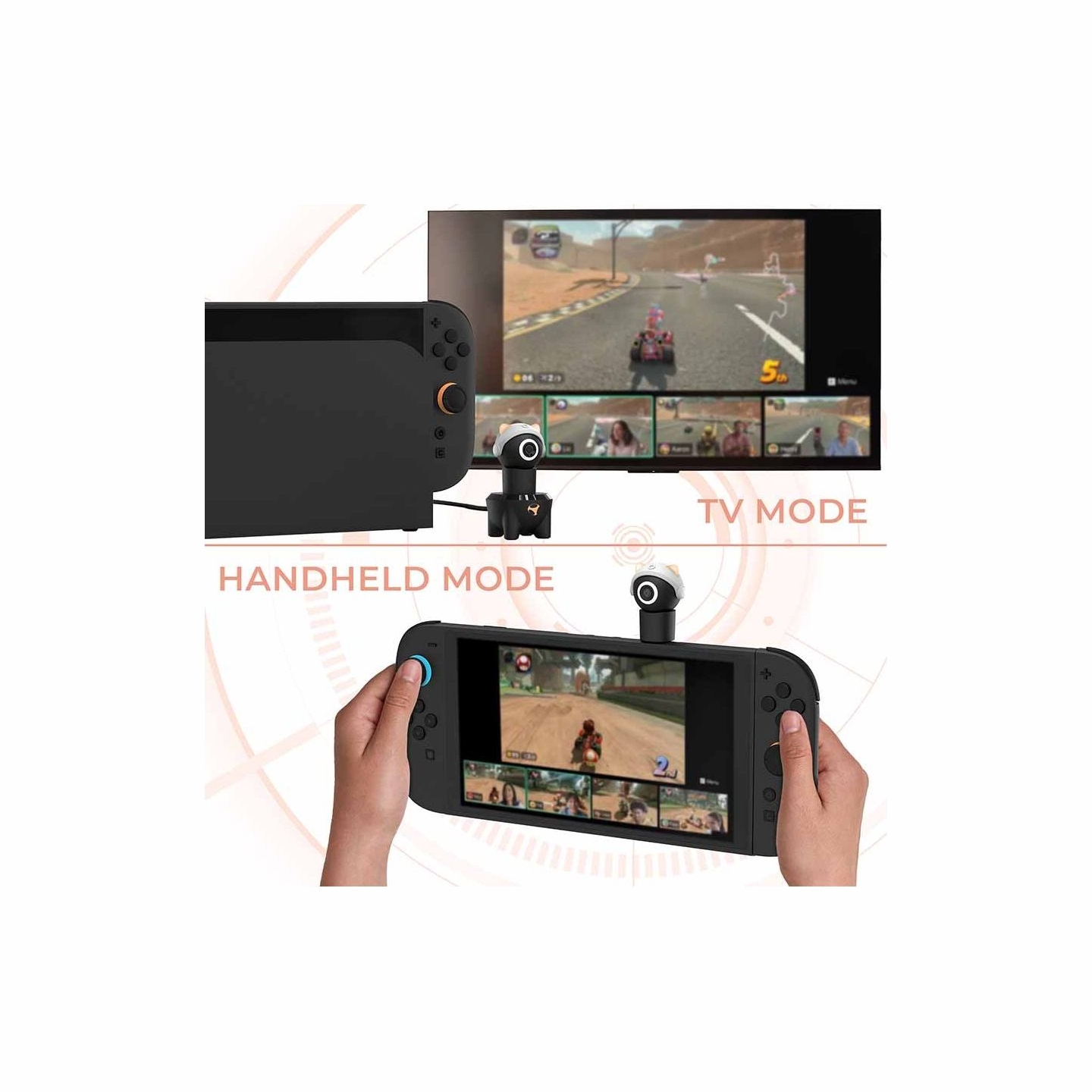 Subsonic Playcam 1080 2in1 HD Mini Camera For Nintendo Switch 2 Red