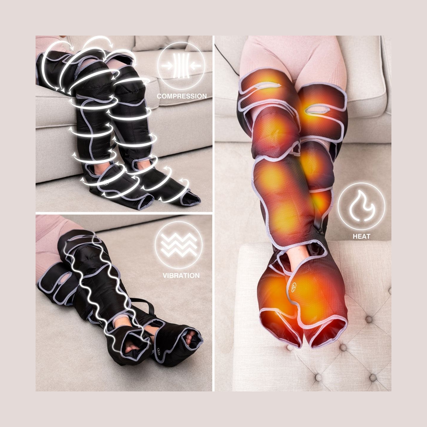 Bodi-Tek BT-MAFL-EU Comfort360  Air Compression Full Leg Massager Boot