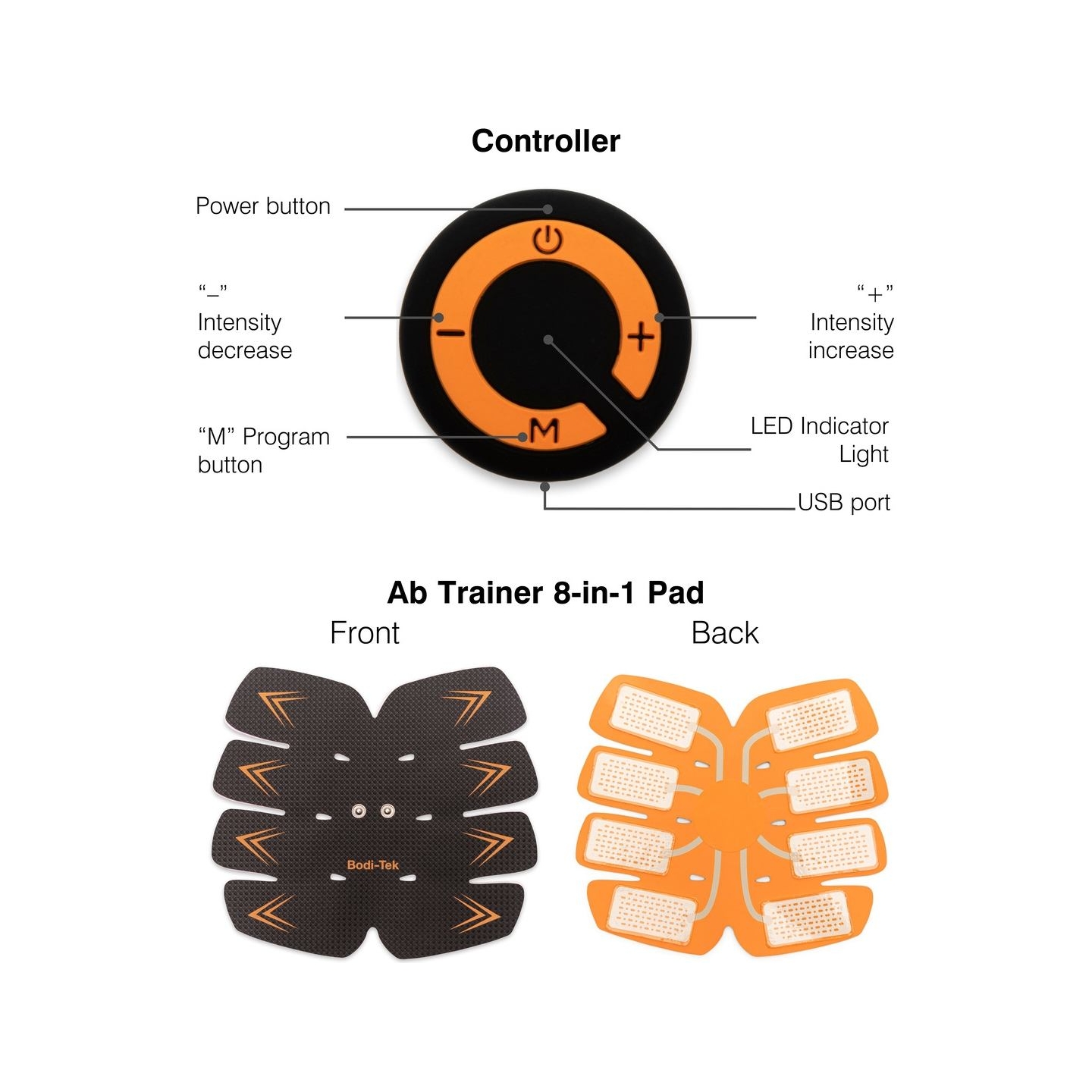 Bodi-Tek Ab Trainer Black/Orange