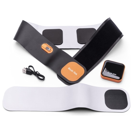 Bodi-Tek Ab & Back Muscle Strengthener With Heat, Black/Orange