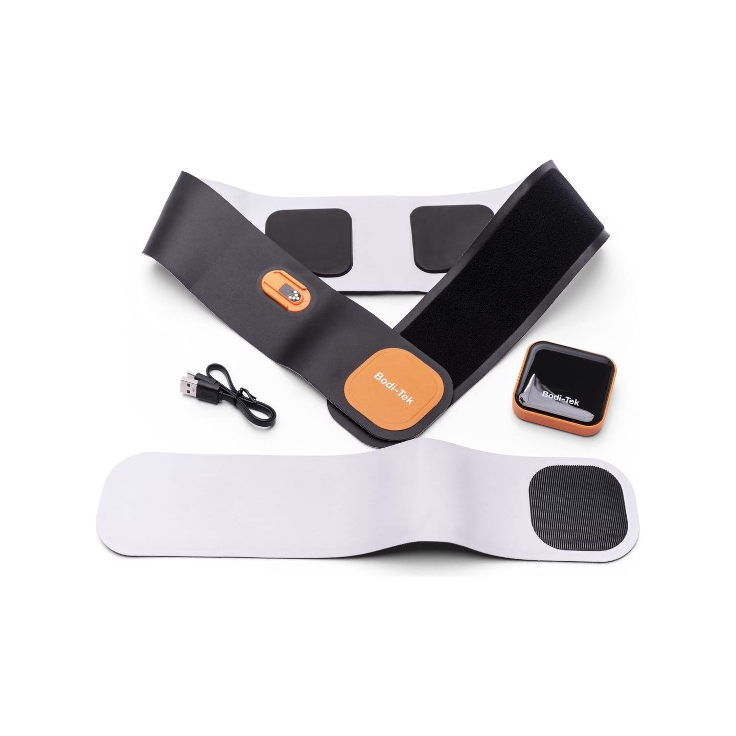 Bodi-Tek Ab & Back Muscle Strengthener With Heat, Black/Orange