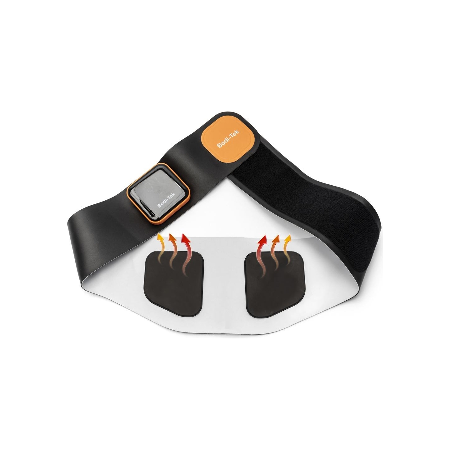 Bodi-Tek Ab & Back Muscle Strengthener With Heat, Black/Orange