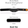 Bodi-Tek Ab & Back Muscle Strengthener With Heat, Black/Orange