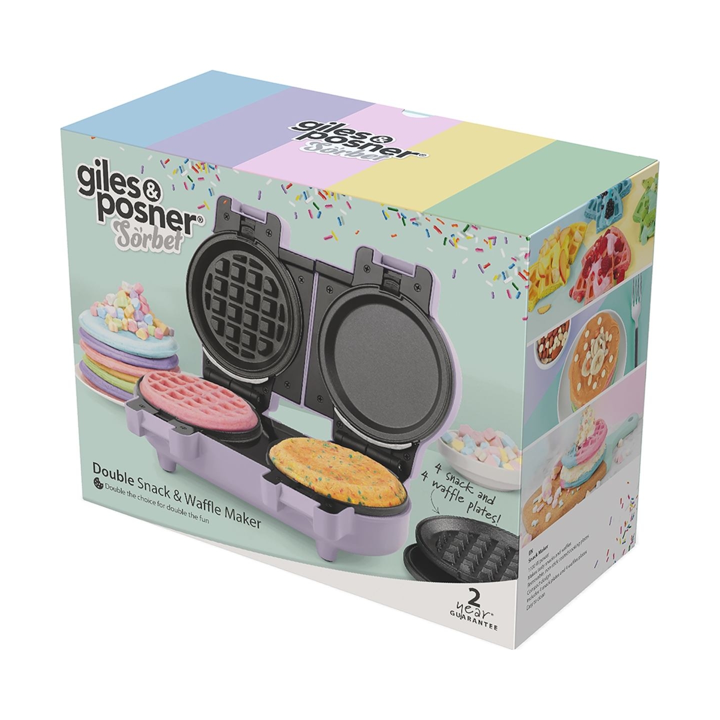 Giles & Posner EK5923GSPPVDE Double Snack &t Waffle Maker
