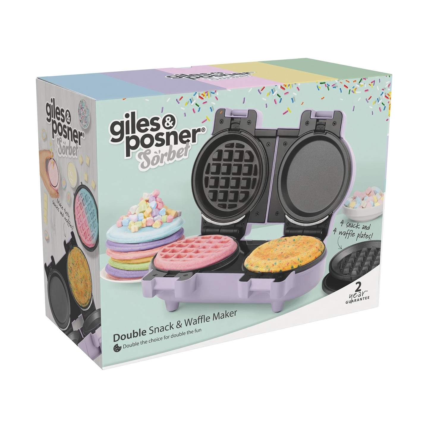 Giles & Posner EK5923GSPPVDE Double Snack &t Waffle Maker