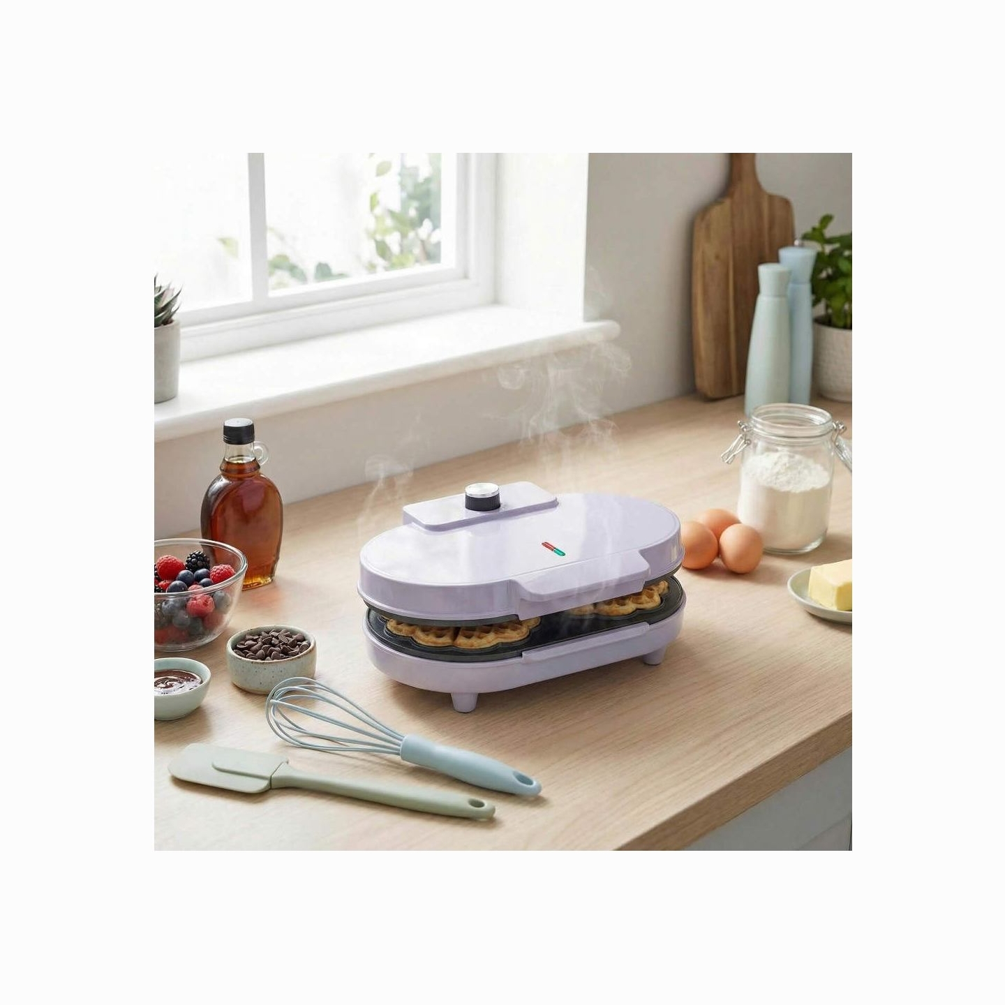 Giles & Posner EK6700GSPPVDE Double Heart Waffle Maker