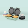 Giles & Posner EK5922GSGRVDE Double Waffle Maker