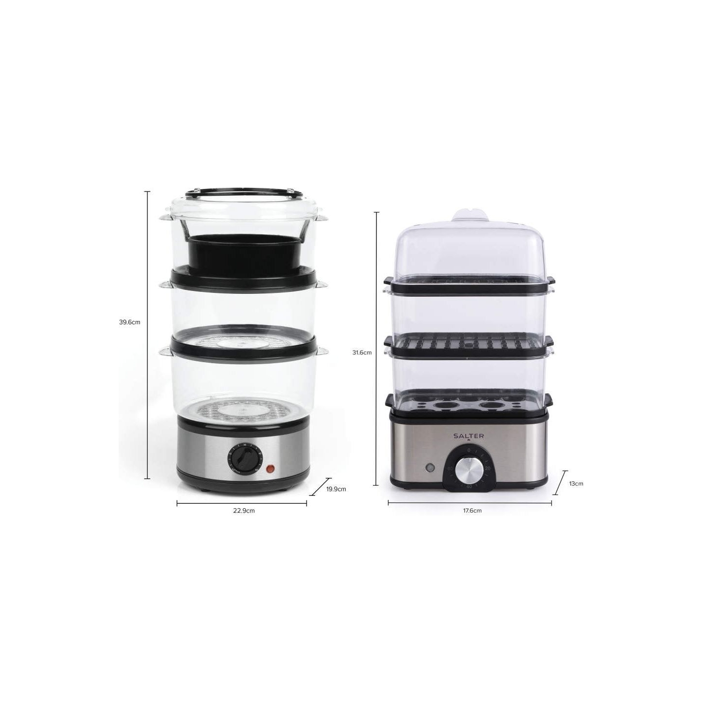 Salter EK5885VDE Compact 3-Tier Steamer