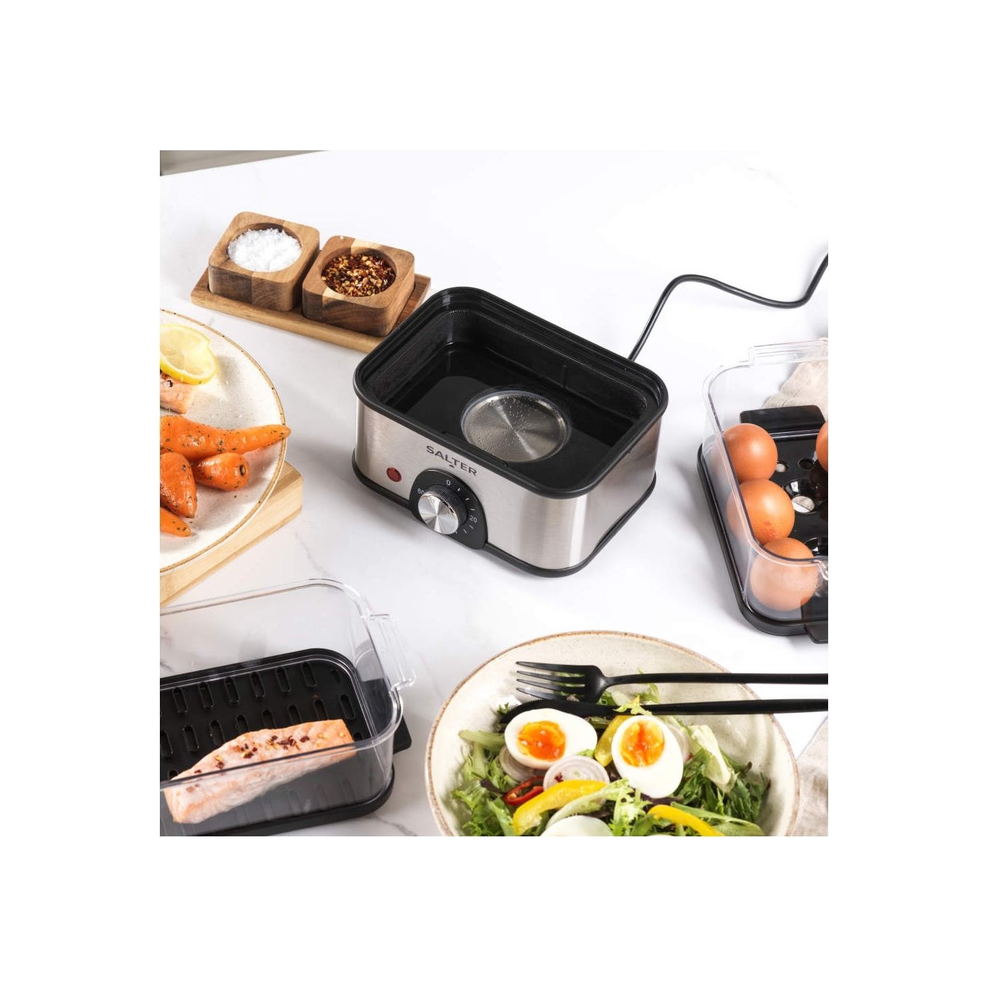 Salter EK5885VDE Compact 3-Tier Steamer