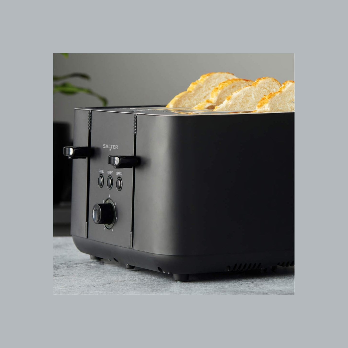 Salter EK5565MBLKFVDE Kuro 4-Slice Toaster