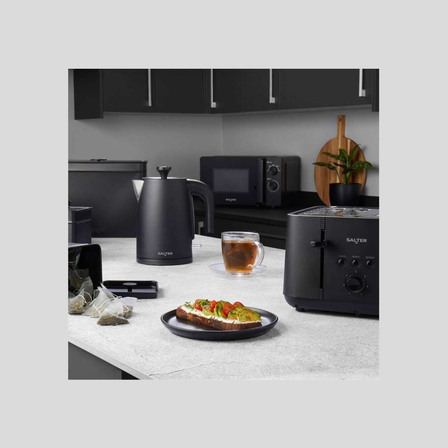 Salter EK5565MBLKFVDE Kuro 4-Slice Toaster
