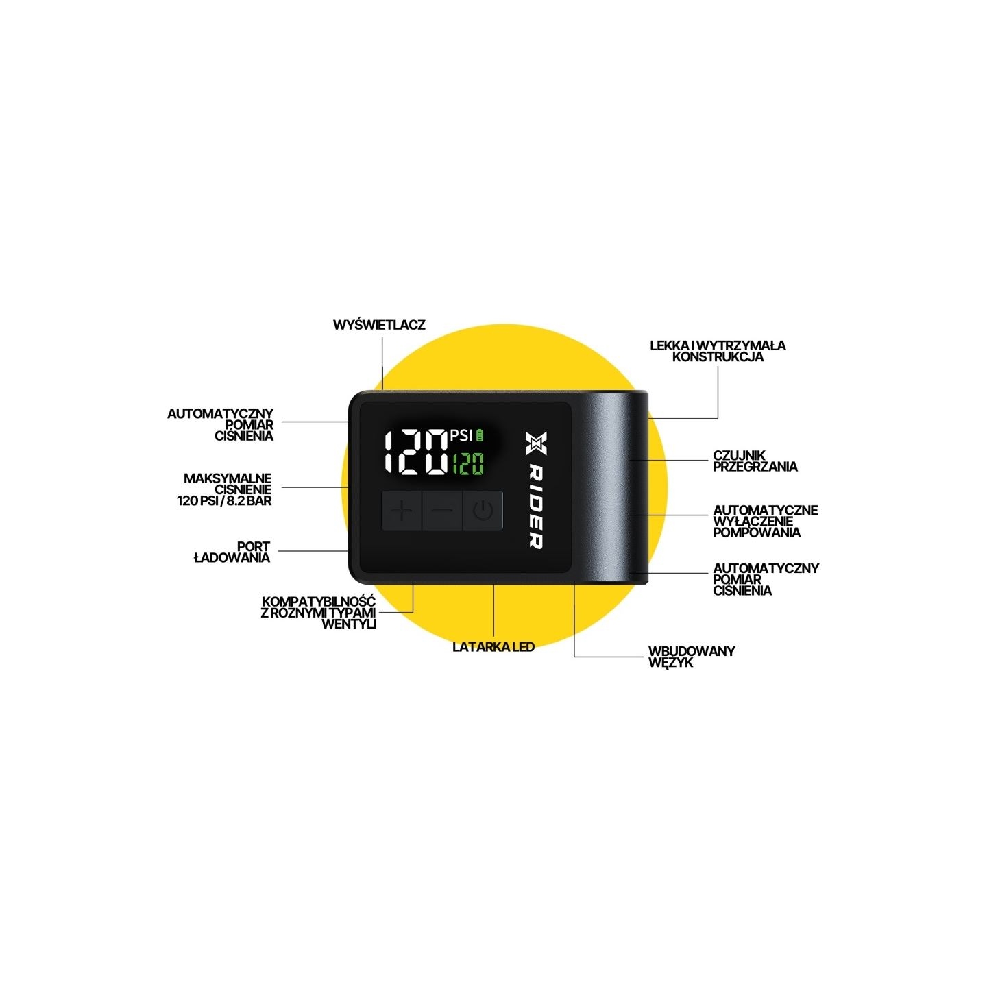 Xrider XR00MAP01 Electric Bicycle Pump