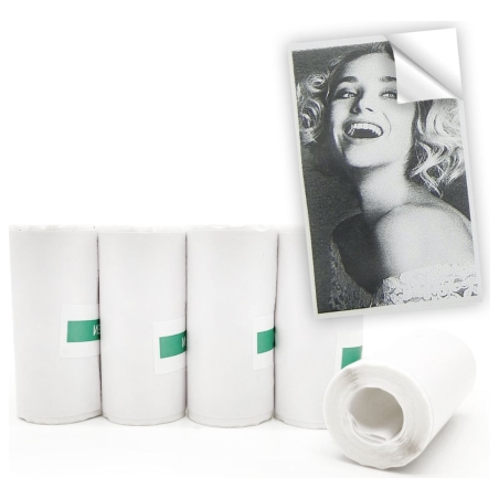 Easypix Thermal  Sticker Rolls white for InstantFUN 5pcs 55601