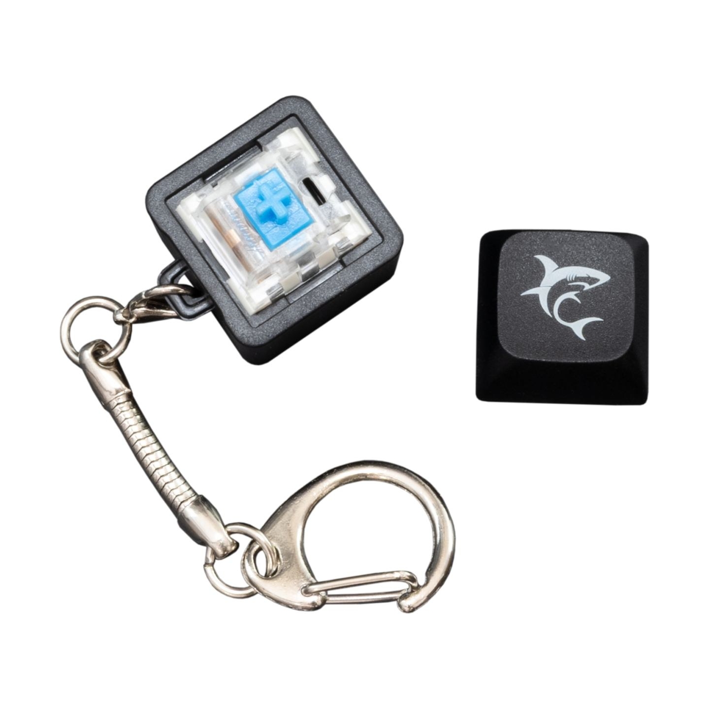 White Shark KEYCHAIN Promo Black Mechanical Switches