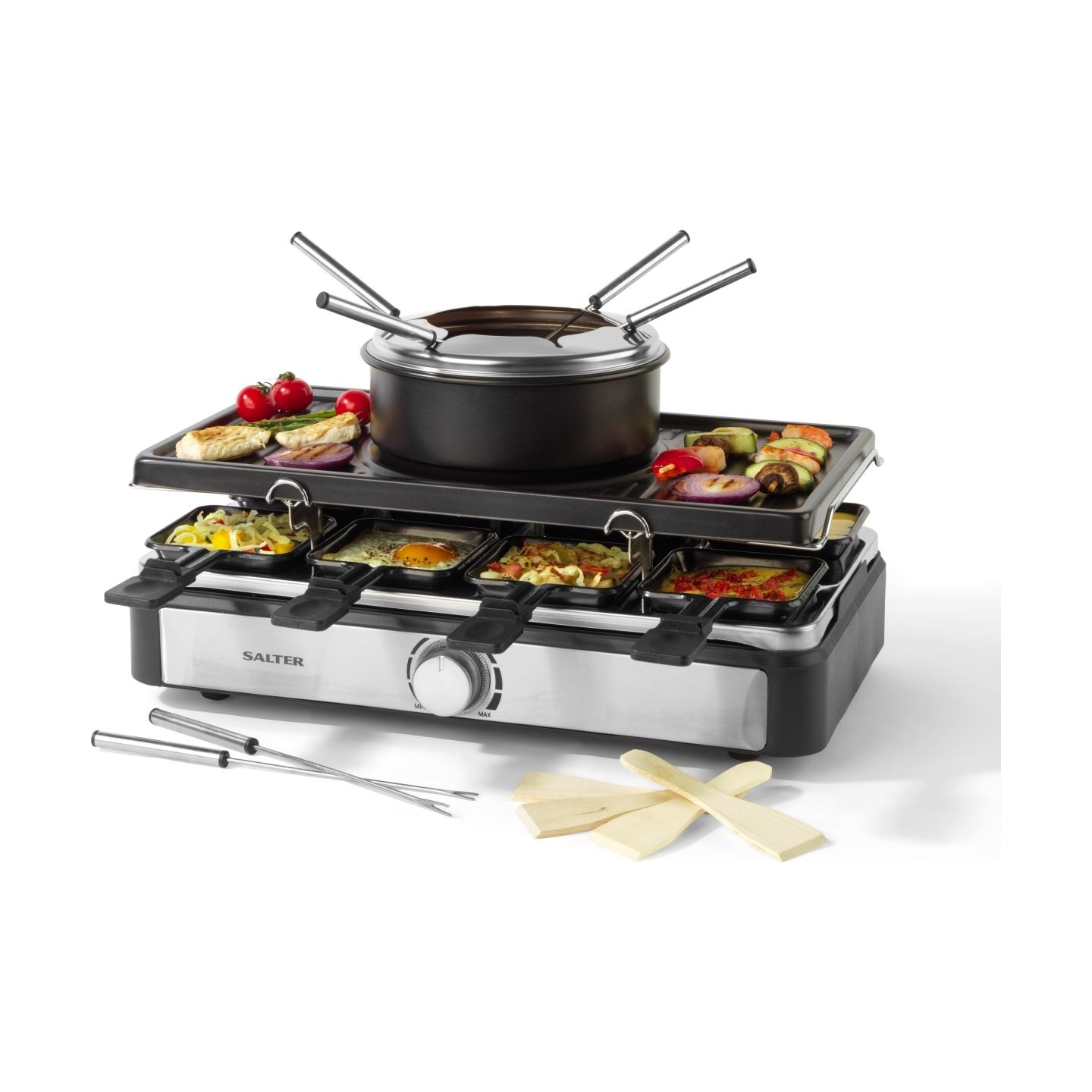 Salter EK4513VDE 2 in 1 Raclette & Fondue Set