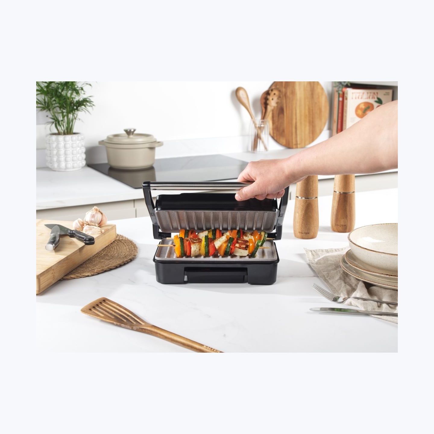 Salter EK2009FVDE Marblestone Health Grill & Panini Maker