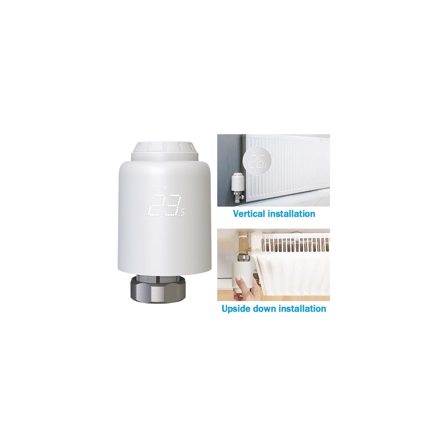 Tellur Smart WiFi Thermostatic Radiator Valve RVSH1 LED white