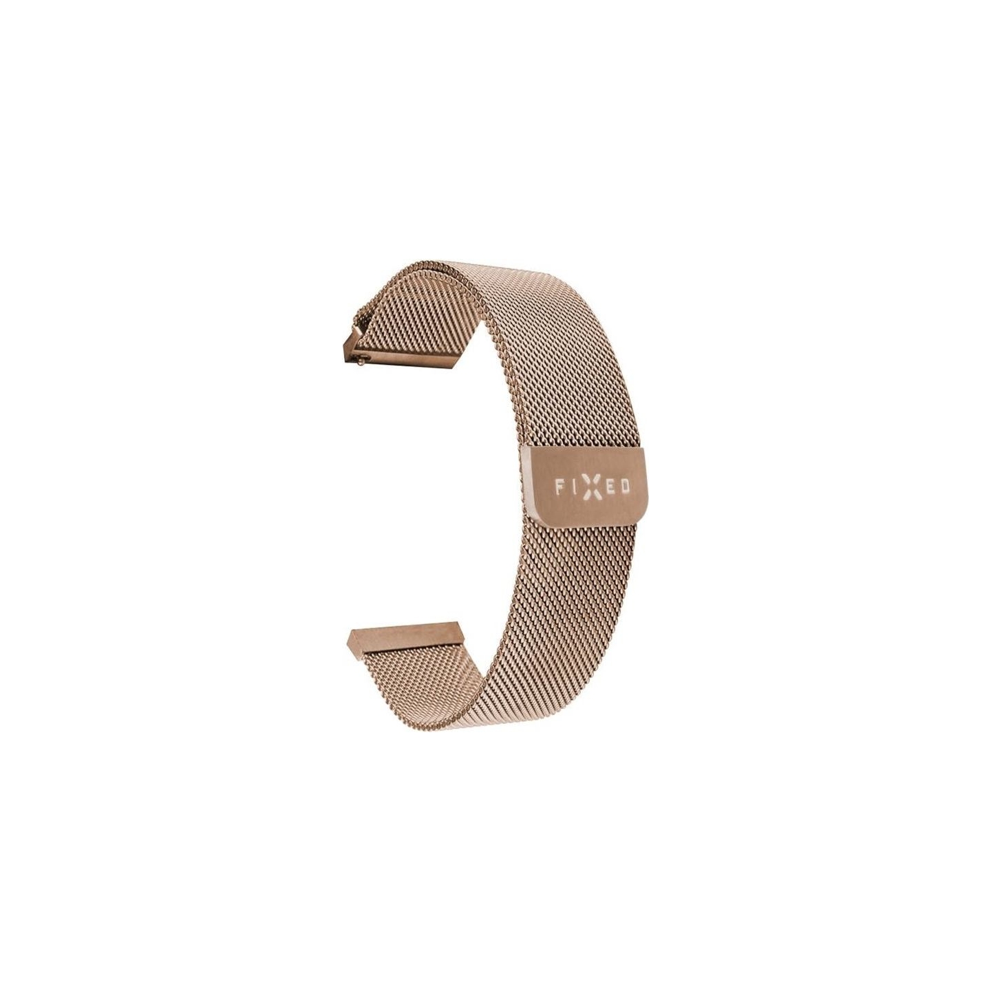 Fixed | Mesh Strap with Quick Release 20mm for Smartwatch | Rose gold