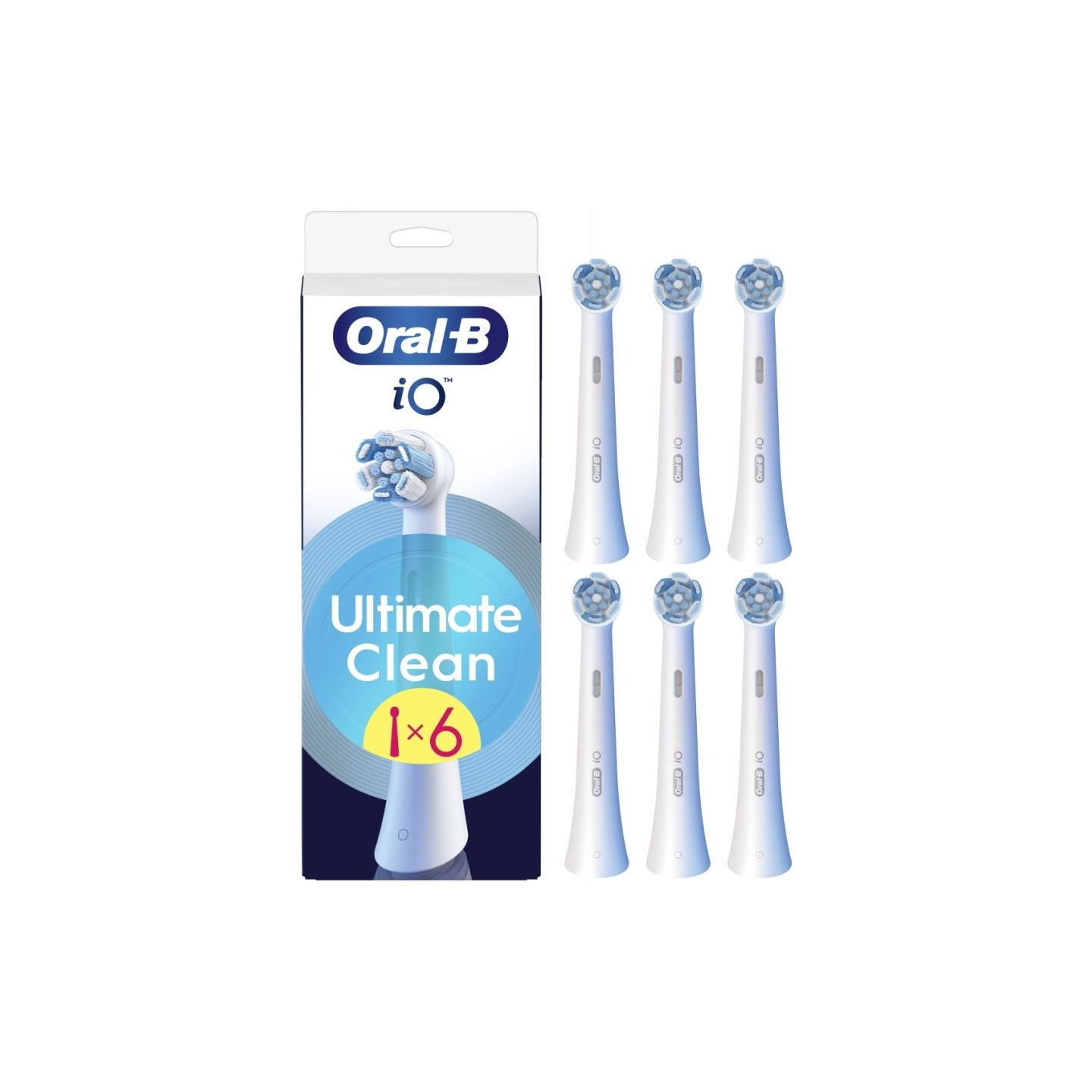 Oral-B | Replaceable toothbrush heads | iO UltimateClean | Heads | For adults | Number of brush heads included 6 | White