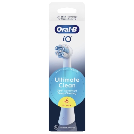 Oral-B | Replaceable toothbrush heads | iO UltimateClean | Heads | For adults | Number of brush heads included 6 | White