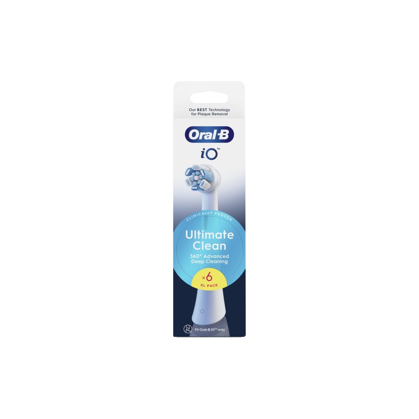 Oral-B | Replaceable toothbrush heads | iO UltimateClean | Heads | For adults | Number of brush heads included 6 | White