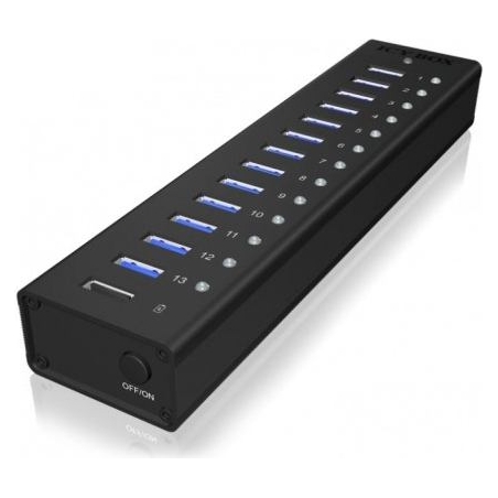 Icybox IB-AC6113 active HUB/Aluminium