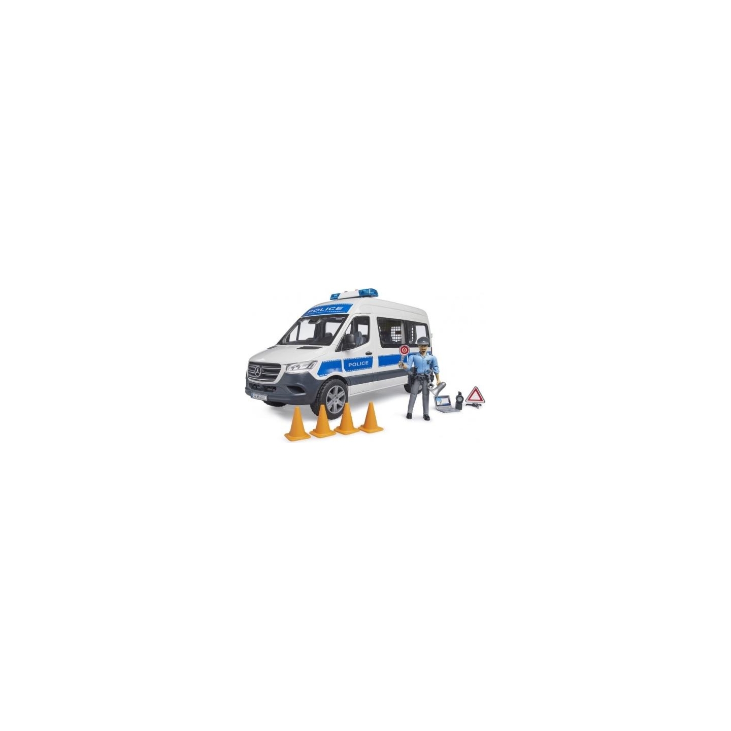 Bruder Mercedes-Benz Police Sprinter set with a figure and a light/sound module