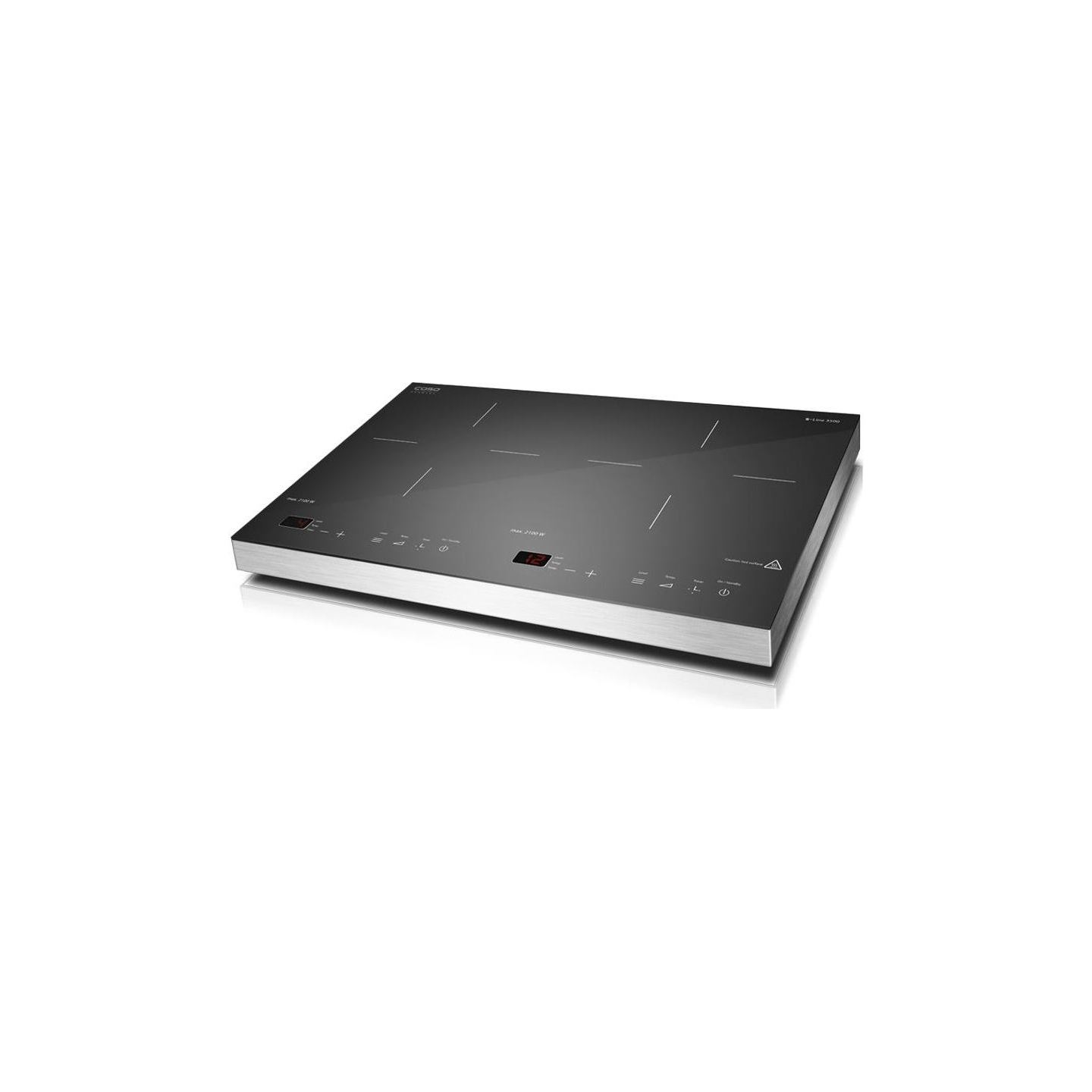 Caso | Free standing table hob | S-Line 3500 | Number of burners/cooking zones 2 | Sensor-Touch | Induction | Black