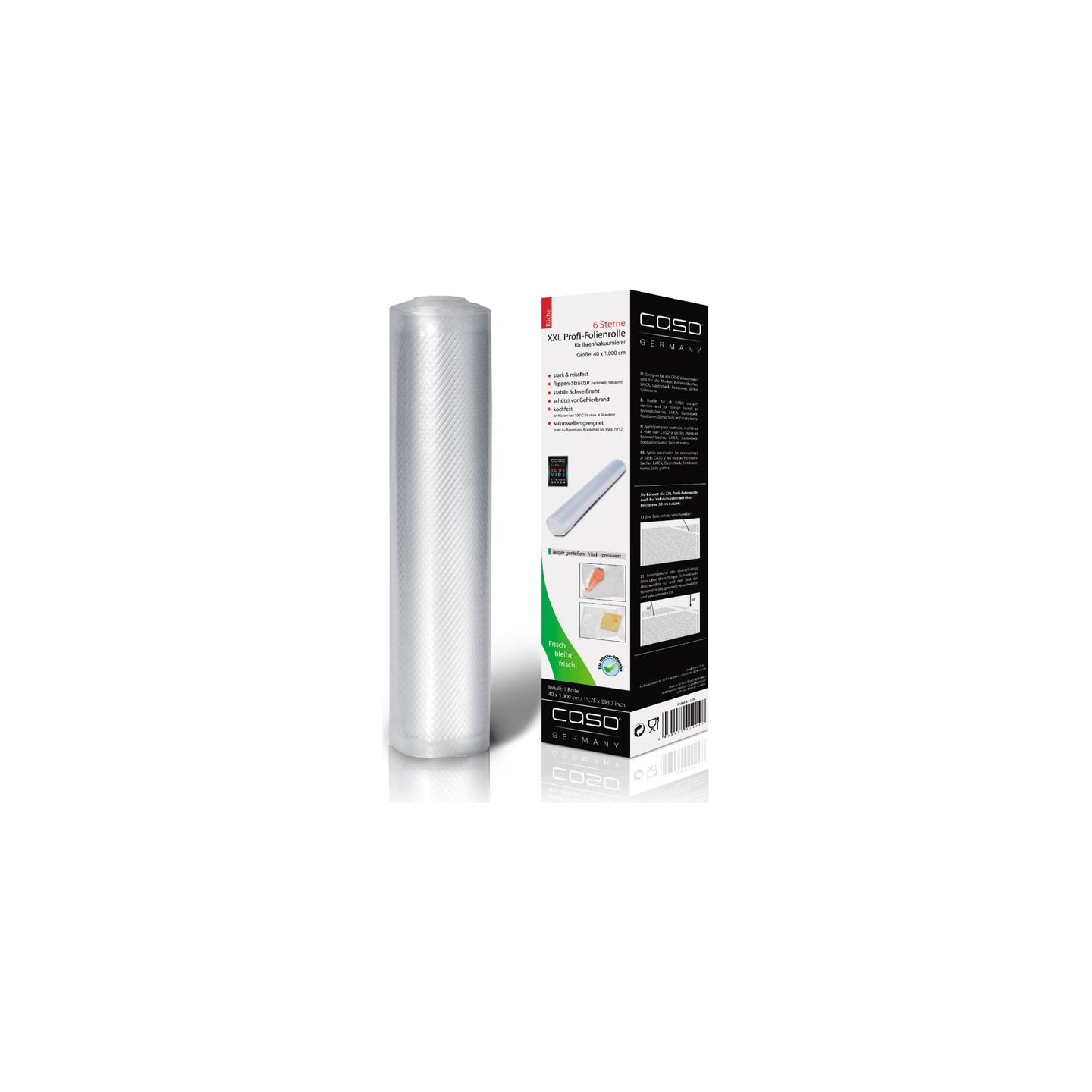 Caso | XXL profi foil roll | 01224 | 1 unit | Dimensions (W x L) 40 x 1000 cm | Ribbed