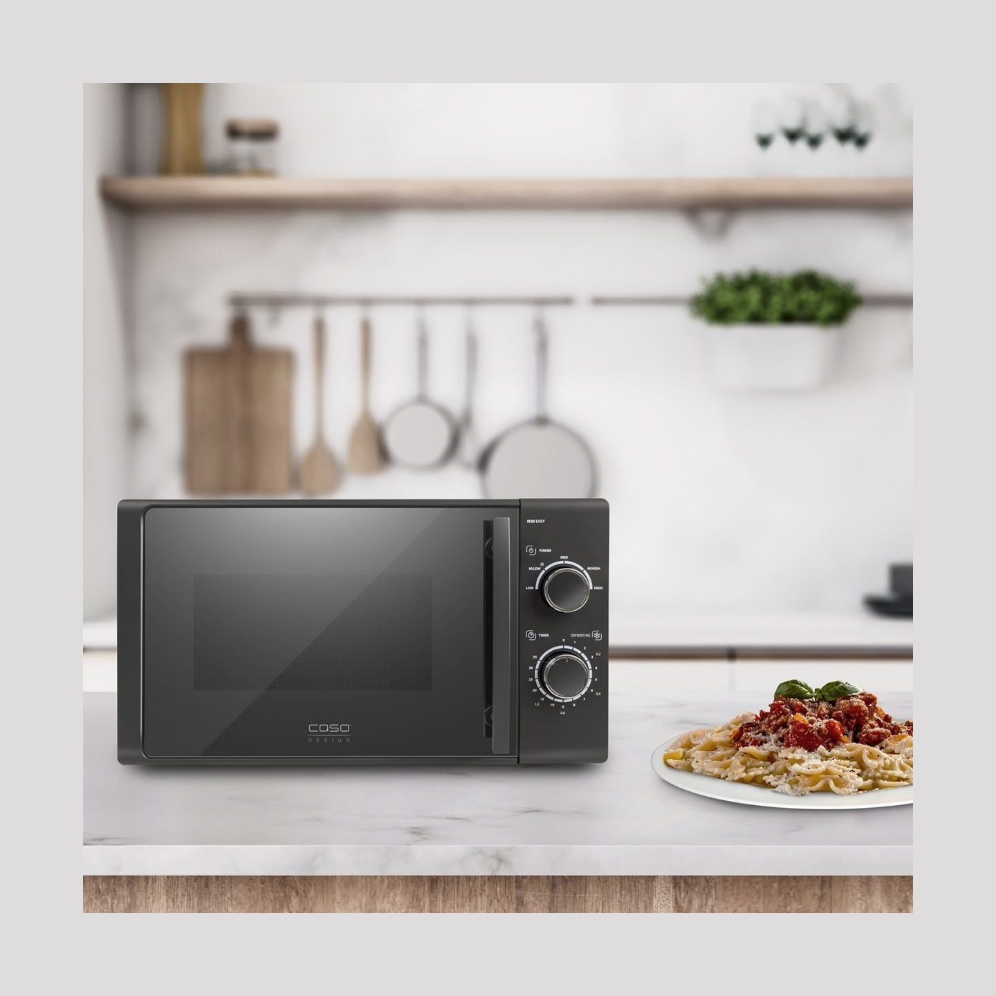 Caso | Microwave oven | M20 EASY | Free standing | 20 L | 700 W | Silver