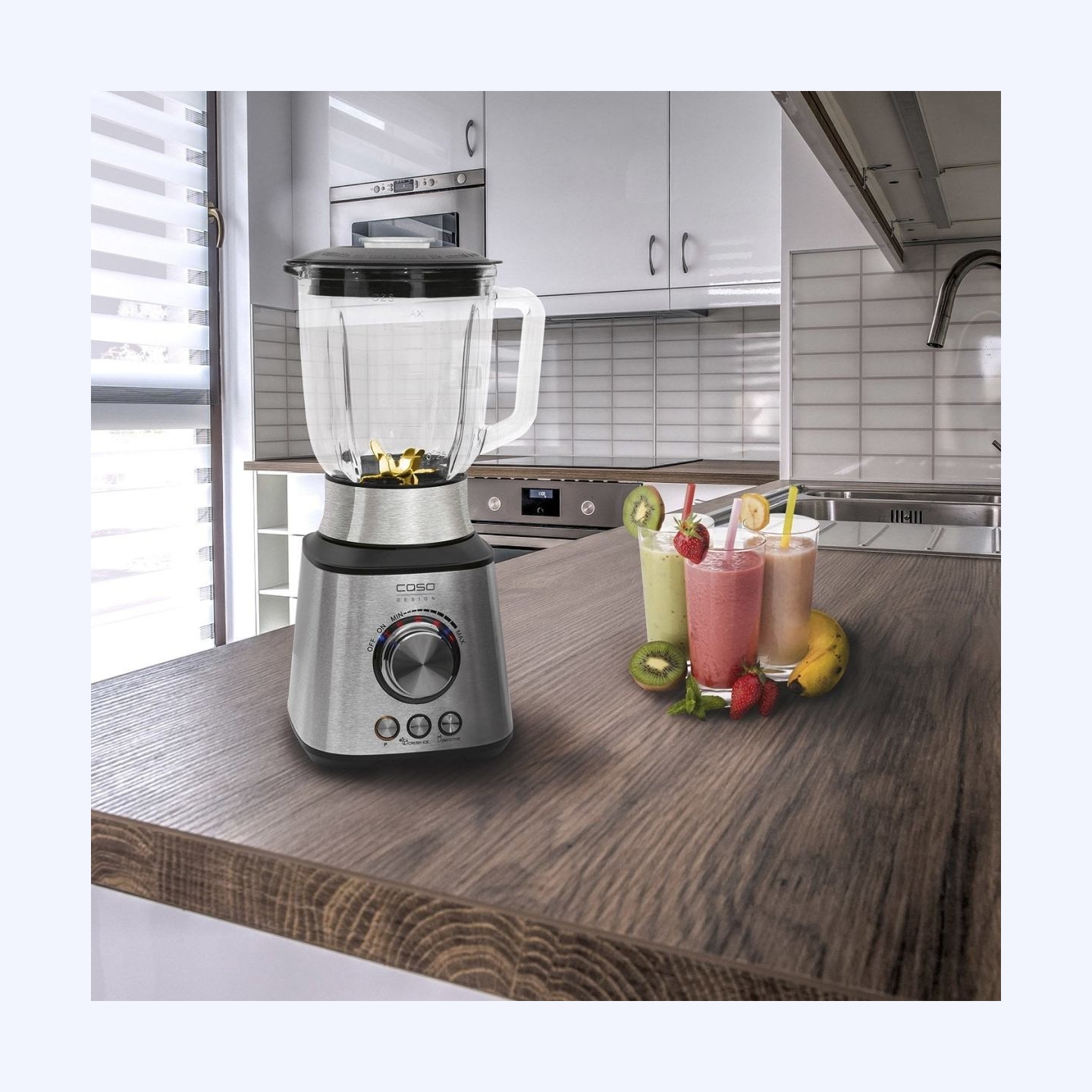 Caso | Blender | MX 1000 | Tabletop | 1300 W | Jar material Glass | Jar capacity 1.5 L | Ice crushing | Stainless steel